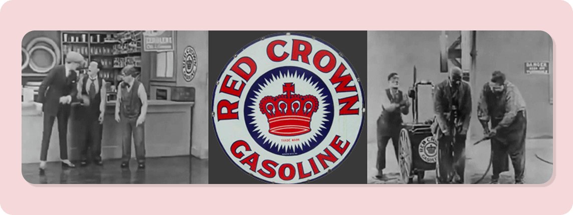пример скрытой рекламы для бензина Red Crown