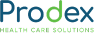 Prodex Health Care Solutions logo with green and blue color scheme, modern sans-serif font