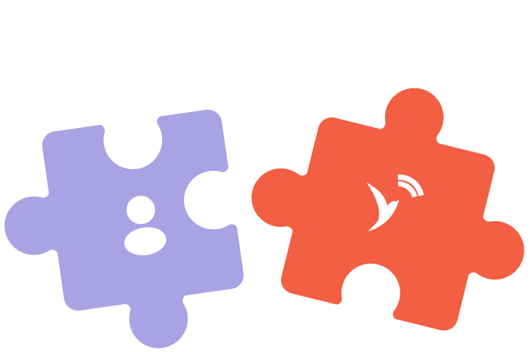 Puzzle pieces connecting