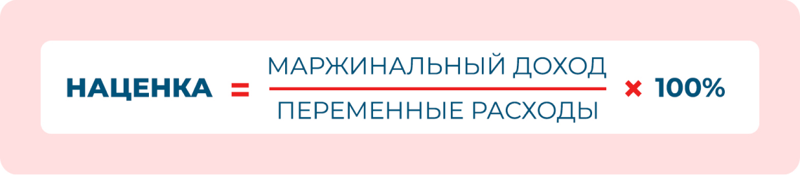 Формула наценки товара