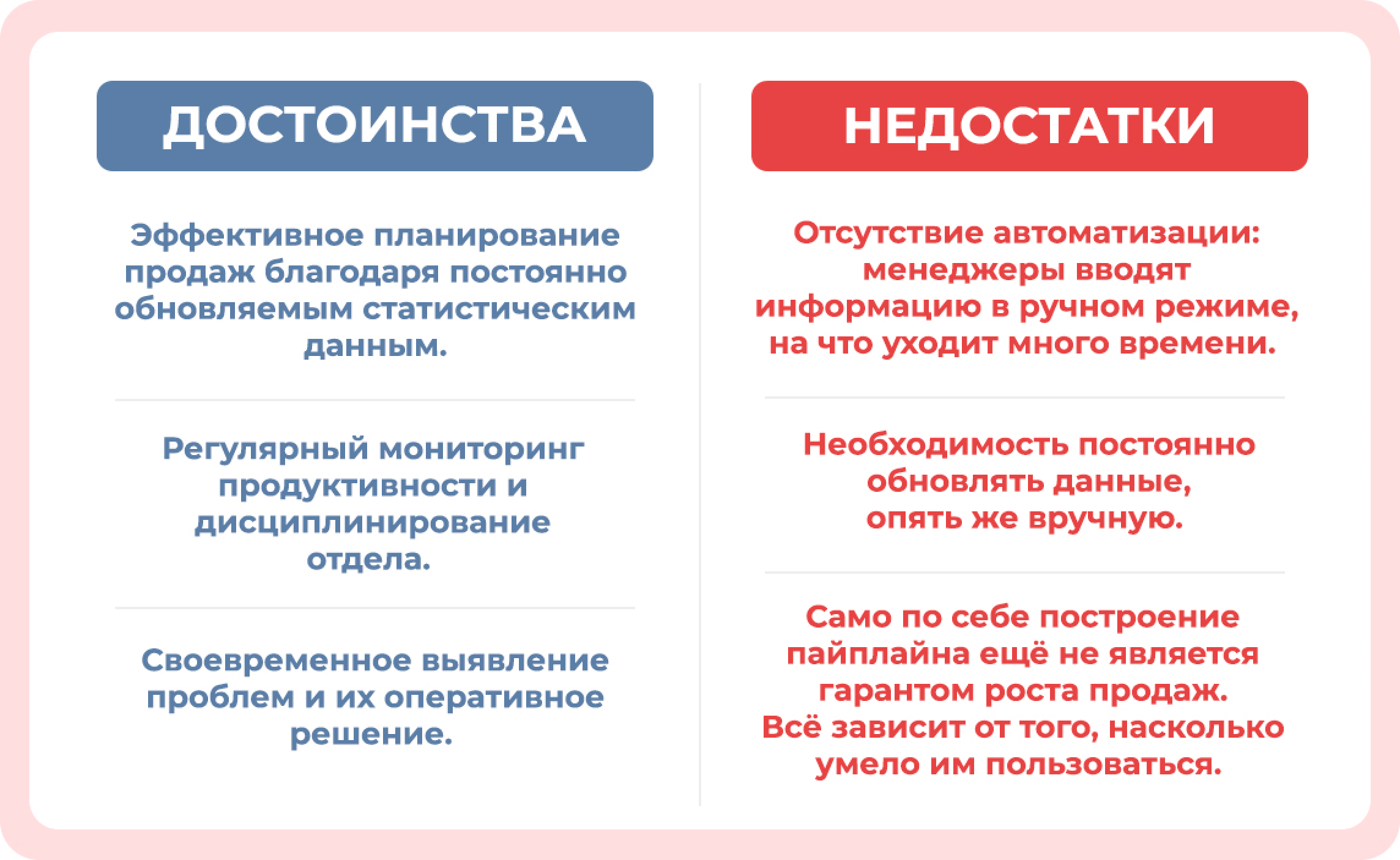 Достоинства и недостатки пайплайна