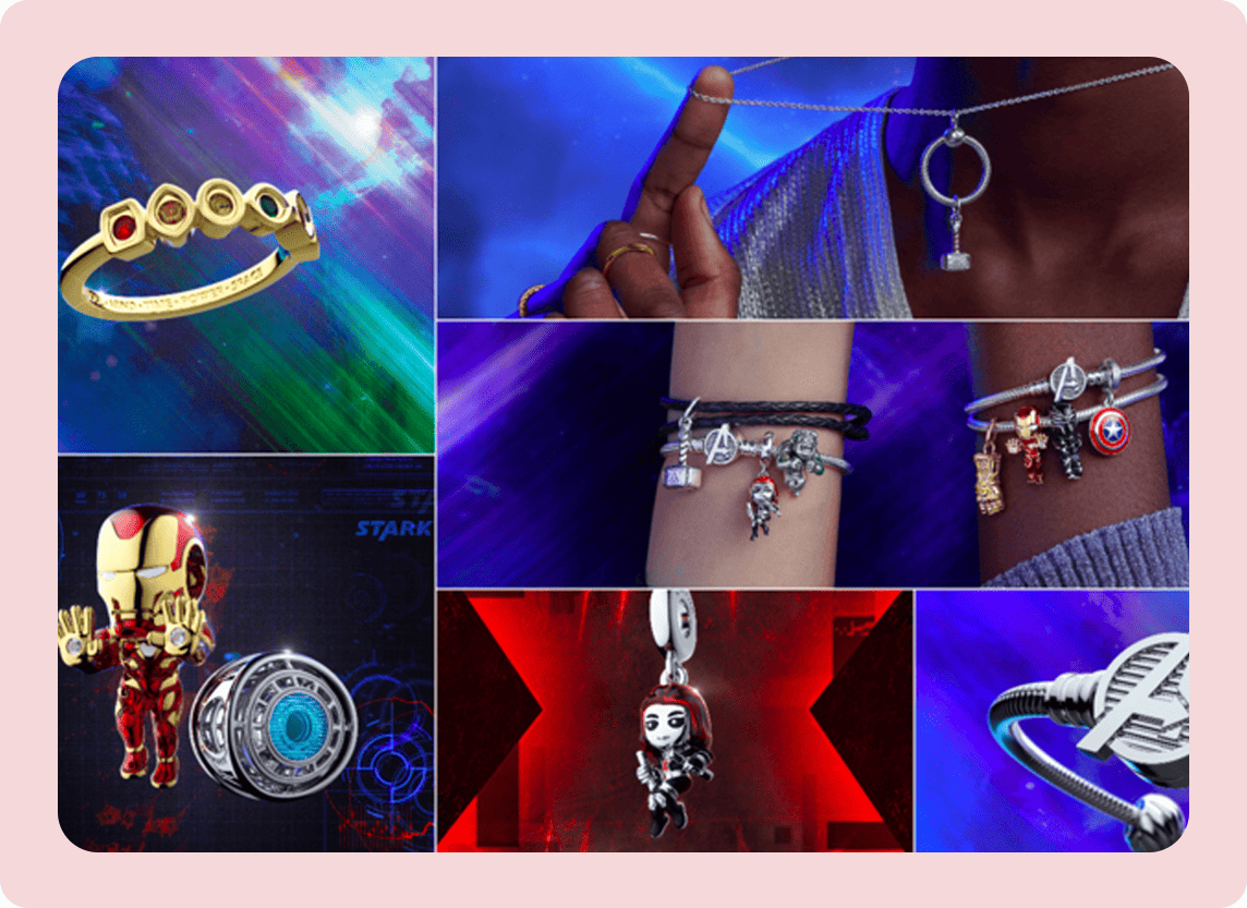 Мерч-коллаборация Marvel x Pandora